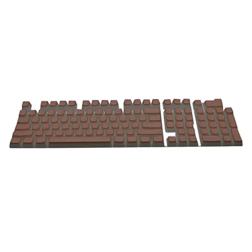 Benoon Ersatz-Tastenkappen für mechanische Spieltastatur, 108 Stück, verschleißfeste Mini-Hintergrundbeleuchtung PBT-Tastenkappen für mechanische Tastaturen, helles Kaffeebraun von Benoon