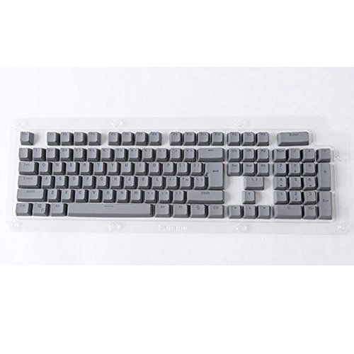 Benoon Keycaps 104 Stück/Set Universal Ergonomische Hintergrundbeleuchtung Doubleshot PBT Leertastenkappe für Cherry MX mechanische Tastatur, Computer-Zubehör, Grau von Benoon