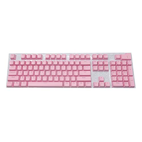 Benoon Tastenkappen, 104 Stück/Set, universelle ergonomische Hintergrundbeleuchtung, Tastenkappen für mechanische Tastatur, Pink von Benoon