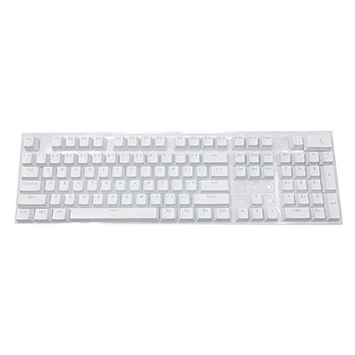 Benoon Tastenkappen, 104 Stück/Set, universelle ergonomische Hintergrundbeleuchtung, Tastenkappen für mechanische Tastatur, Weiß von Benoon