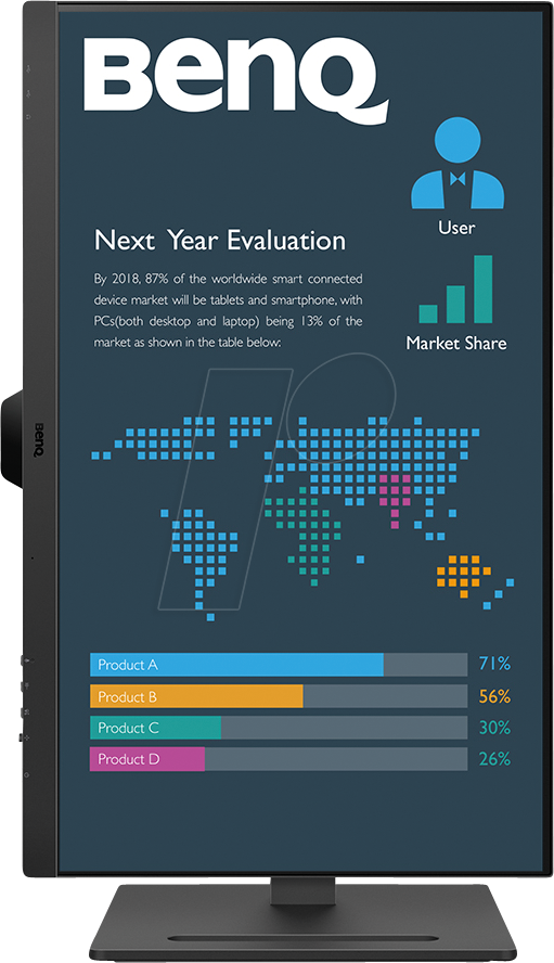 BENQ BL2790QT - 69cm Monitor, WQHD, USB-C, Mikrofon, Lautsprecher, Pivot von Benq