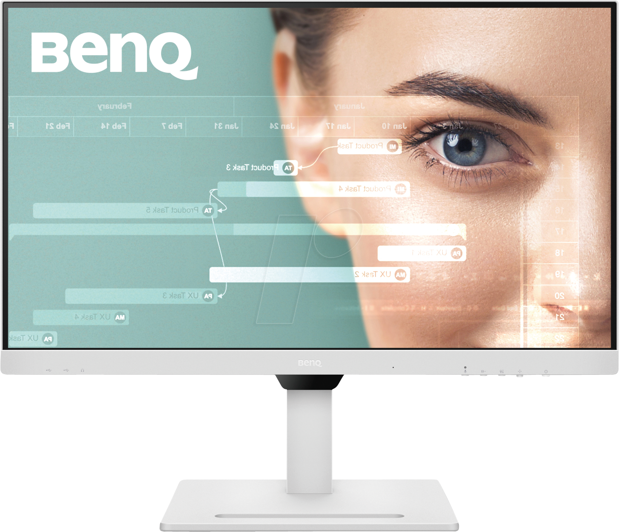 BENQ GW3290QT - 80cm Monitor, WQHD, USB, Lautsprecher, Mikrofon, weiß, Pivot von Benq