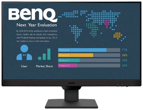 BenQ BL2490 LCD-Monitor EEK E (A - G) 60.5cm (23.8 Zoll) 1920 x 1080 Pixel 16:9 5 ms DisplayPort, HD von Benq