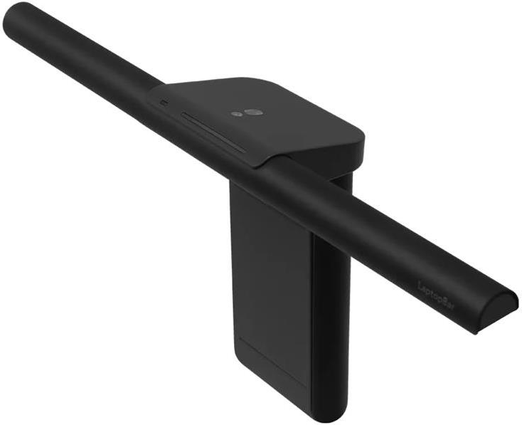 BenQ LaptopBar Monitor-Leuchte für Laptop, automatische Dimmfunktion, einstellbare Farbtemperatur mit 7 Stufen, Laptoplicht mit Powerbank, USB Lampe (schwarz) (9H.W4EWT.ES3) von Benq