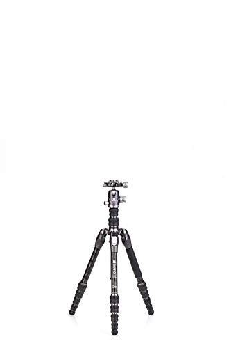 Benro Carbon Fibre Zero Series Tripod/Monopod with VX20 Ballhead, 5 Leg Sections, Twist Leg Locks, Padded Carrying Case (FRHN05CVX20) Max Height 139.5 cm von Benro