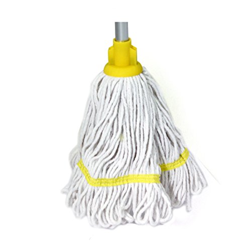 Bentley Industrial HR/BS.35/Y Mini-Wischmopp aus Baumwolle mit gelber Kappe und Streifen Bentley Industrial HR/BS.35/Y Mini-Wischmopp aus Baumwolle mit gelber Kappe und Streifen von Bentley Industrial