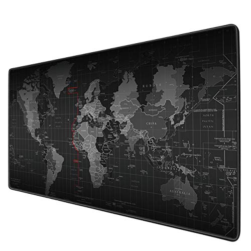 Benvo Großes Gaming-Mauspad, 89,9 x 39,9 x 0,3 cm, rutschfeste Gummiunterseite und genähte Kanten für Gamer, Büro, Studium, Weltkarten-Muster Benvo Großes Gaming-Mauspad, 89,9 x 39,9 x 0,3 cm, rutschfeste Gummiunterseite und genähte Kanten für Gamer, Büro, Studium, Weltkarten-Muster von Benvo