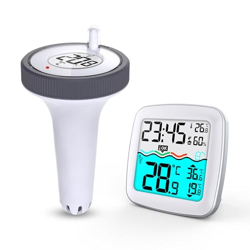 Berdsen Wetterstation Thermometer Innen Außen Kabellos Mit Schwimmendem Pool Thermometer Weiß Berdsen Wetterstation Thermometer Innen Außen Kabellos Mit Schwimmendem Pool Thermometer Weiß von Berdsen