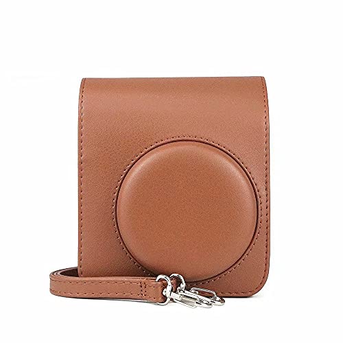 Kamera Schutzhülle Kompatibel mit Fujifilm Instax Mini 40, Retro Schutzhülle für Instant Mini 40 Kamera Tragbare Tasche Schutzhülle mit verstellbarem Schultergurt (Braun) von Berfea