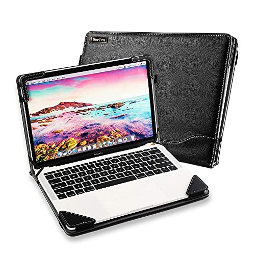 Laptop Tasche Cover Kompatibel mit Lenovo ThinkPad L14 T14 T14s 14 Zoll Notebook Sleeve PU Leder Ständer Harte Schutzhülle von Berfea