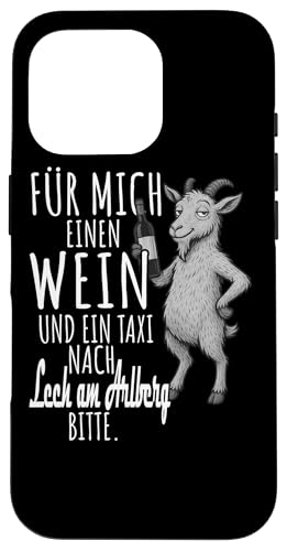 Ein Wein und ein Taxi nach Lech am Arlberg Wandern Voralberg Hülle für iPhone 16 Pro Ein Wein und ein Taxi nach Lech am Arlberg Wandern Voralberg Hülle für iPhone 16 Pro von Bergliebe Shirt Wanderlust Hüttengaudi Österreich
