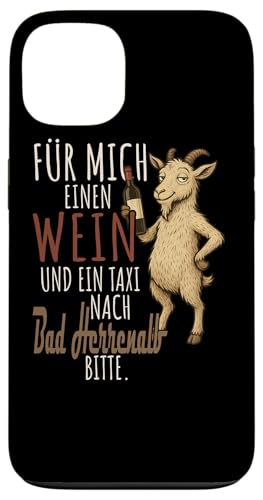 Ein Wein und ein Taxi nach Bad Herrenalb Wandern Schwarzwald Hülle für iPhone 13 von Bergliebe Shirt Wanderlust Hüttengaudi Schwarzwald