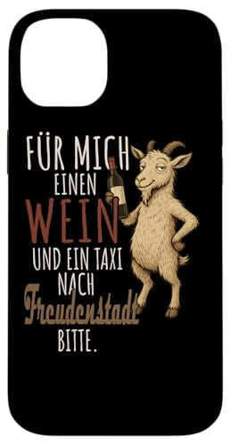 Ein Wein und ein Taxi nach Freudenstadt Wandern Schwarzwald Hülle für iPhone 14 Plus von Bergliebe Shirt Wanderlust Hüttengaudi Schwarzwald