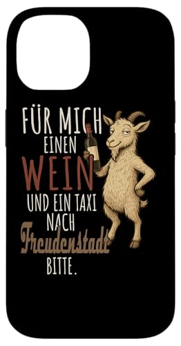 Ein Wein und ein Taxi nach Freudenstadt Wandern Schwarzwald Hülle für iPhone 14 von Bergliebe Shirt Wanderlust Hüttengaudi Schwarzwald