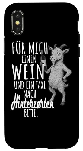 Ein Wein und ein Taxi nach Hinterzarten Wandern Schwarzwald Hülle für iPhone X/XS von Bergliebe Shirt Wanderlust Hüttengaudi Schwarzwald