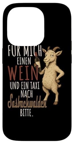 Ein Wein und ein Taxi nach Sasbachwalden Wandern Schwarzwald Hülle für iPhone 14 Pro von Bergliebe Shirt Wanderlust Hüttengaudi Schwarzwald