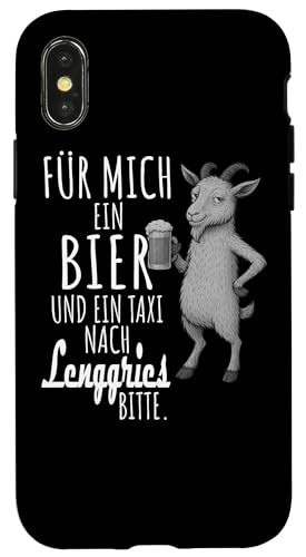 Ein Wein und ein Taxi nach Lenggries Wanderlust Berge Hülle für iPhone X/XS Ein Wein und ein Taxi nach Lenggries Wanderlust Berge Hülle für iPhone X/XS von Bergliebe Shirt Wanderlust Hüttengaudi Wandern