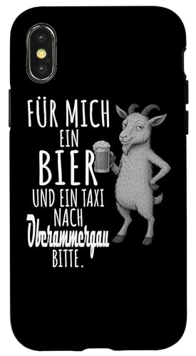 Ein Wein und ein Taxi nach Oberammergau Wanderlust Berge Hülle für iPhone X/XS Ein Wein und ein Taxi nach Oberammergau Wanderlust Berge Hülle für iPhone X/XS von Bergliebe Shirt Wanderlust Hüttengaudi Wandern