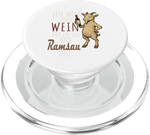 Ein Wein und ein Taxi nach Ramsau Wandern Bayerische Alpen PopSockets PopGrip für MagSafe Ein Wein und ein Taxi nach Ramsau Wandern Bayerische Alpen PopSockets PopGrip für MagSafe von Bergliebe Shirt Wanderlust Hüttengaudi Wandern