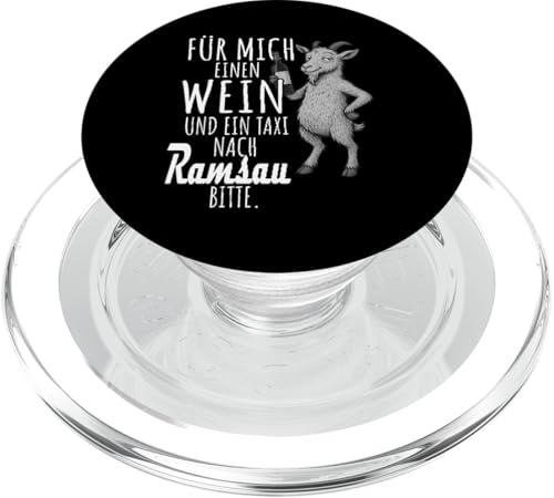 Ein Wein und ein Taxi nach Ramsau Wandern Bayerische Wald PopSockets PopGrip für MagSafe Ein Wein und ein Taxi nach Ramsau Wandern Bayerische Wald PopSockets PopGrip für MagSafe von Bergliebe Shirt Wanderlust Hüttengaudi Wandern