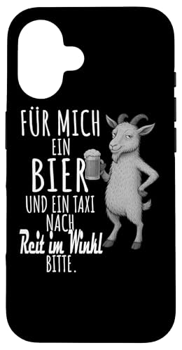 Ein Wein und ein Taxi nach Reit im Winkl Bayerische Wald Hülle für iPhone 16 Ein Wein und ein Taxi nach Reit im Winkl Bayerische Wald Hülle für iPhone 16 von Bergliebe Shirt Wanderlust Hüttengaudi Wandern