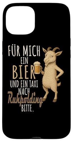 Ein Wein und ein Taxi nach Ruhpolding Bayerische Wald Hülle für iPhone 15 Plus Ein Wein und ein Taxi nach Ruhpolding Bayerische Wald Hülle für iPhone 15 Plus von Bergliebe Shirt Wanderlust Hüttengaudi Wandern