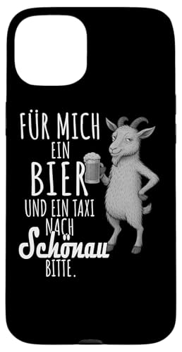 Ein Wein und ein Taxi nach Schönau Wandern Bayerische Wald Hülle für iPhone 15 Plus Ein Wein und ein Taxi nach Schönau Wandern Bayerische Wald Hülle für iPhone 15 Plus von Bergliebe Shirt Wanderlust Hüttengaudi Wandern