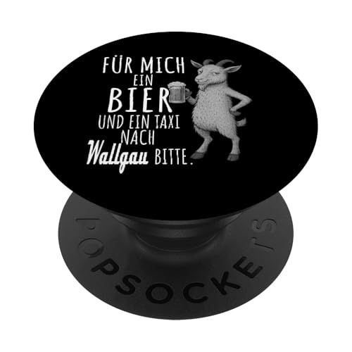 Ein Wein und ein Taxi nach Wallgau Wanderlust Berge PopSockets Klebender PopGrip Ein Wein und ein Taxi nach Wallgau Wanderlust Berge PopSockets Klebender PopGrip von Bergliebe Shirt Wanderlust Hüttengaudi Wandern