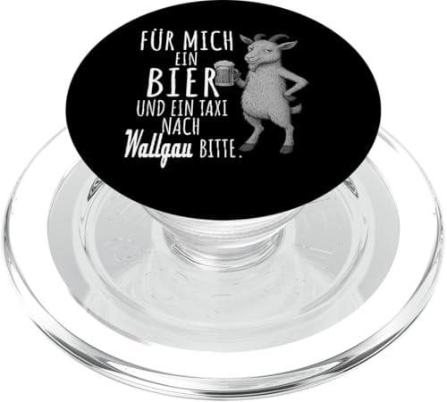 Ein Wein und ein Taxi nach Wallgau Wanderlust Berge PopSockets PopGrip für MagSafe Ein Wein und ein Taxi nach Wallgau Wanderlust Berge PopSockets PopGrip für MagSafe von Bergliebe Shirt Wanderlust Hüttengaudi Wandern