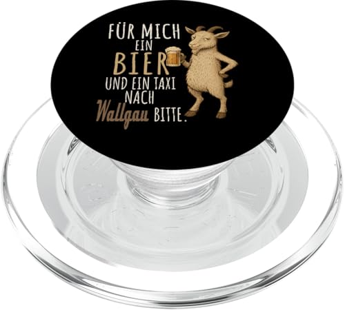 Ein Wein und ein Taxi nach Wallgau Wanderlust Berge PopSockets PopGrip für MagSafe Ein Wein und ein Taxi nach Wallgau Wanderlust Berge PopSockets PopGrip für MagSafe von Bergliebe Shirt Wanderlust Hüttengaudi Wandern