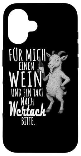 Ein Wein und ein Taxi nach Wertach Wandern Allgäu Hülle für iPhone 16 Ein Wein und ein Taxi nach Wertach Wandern Allgäu Hülle für iPhone 16 von Bergliebe Shirt Wanderlust Hüttengaudi Wandern