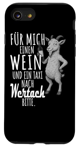 Ein Wein und ein Taxi nach Wertach Wandern Allgäu Hülle für iPhone SE (2020) / 7 / 8 von Bergliebe Shirt Wanderlust Hüttengaudi Wandern