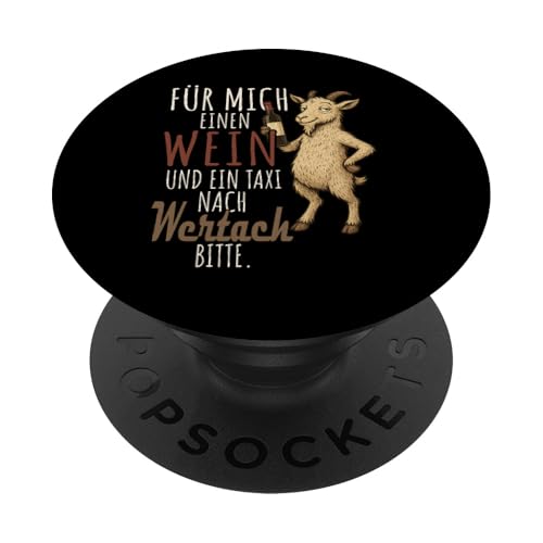 Ein Wein und ein Taxi nach Wertach Wandern Allgäu PopSockets Klebender PopGrip Ein Wein und ein Taxi nach Wertach Wandern Allgäu PopSockets Klebender PopGrip von Bergliebe Shirt Wanderlust Hüttengaudi Wandern