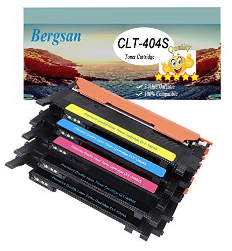 Bergsan 5 Toner XL kompatibel mit Samsung CLT-404S CLT-P404C P404C Xpress C430 C430W C480 C480W C480FN C480FW Xpress SL-C430 SL-C430W SL-C480 SL-C480W SL-C480FN SL-C480FW von Bergsan