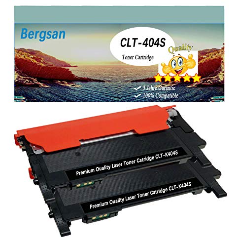 Bergsan Schwarz Toner XL kompatibel mit Samsung CLT-K404S kompatibel mit Samsung Xpress C430 C430W C480 C480W C480FN C480FW Xpress SL-C430 SL-C430W SL-C480 SL-C480W SL-C480FN SL-C480FW von Bergsan