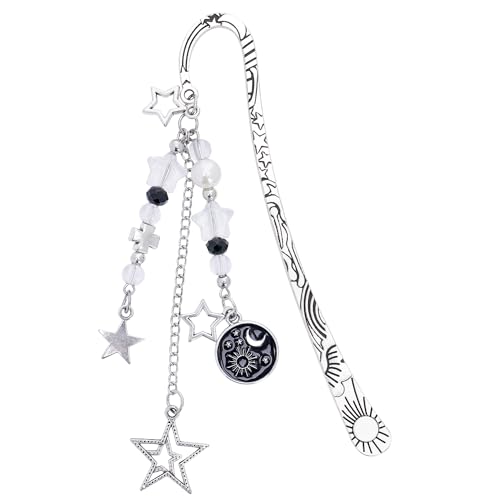 Berirexrion Acotar Mond-Lesezeichen – Vintage-Lesezeichen mit silberfarbener Kette und Metallquaste für Damen und Herren, Leser, Roman, Liebhaber, Fans von Berirexrion Acotar Mond-Lesezeichen – Vintage-Lesezeichen mit silberfarbener Kette und Metallquaste für Damen und Herren, Leser, Roman, Liebhaber, Fans von von Berirexrion