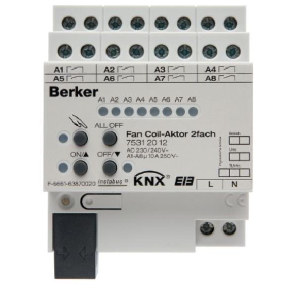 Berker Fan Coil-Aktor 2fach 10 A 75312012 von Berker
