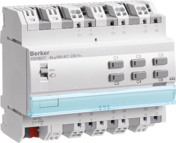 Berker KNX Schaltaktor 6-fach 75316017 Berker KNX Schaltaktor 6-fach 75316017 von Berker