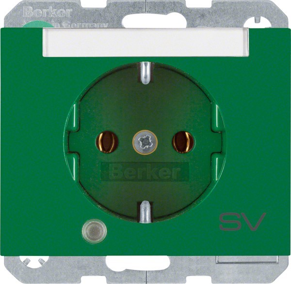 Berker SCHUKO-Steckdose gn/gl 41107113 von Berker