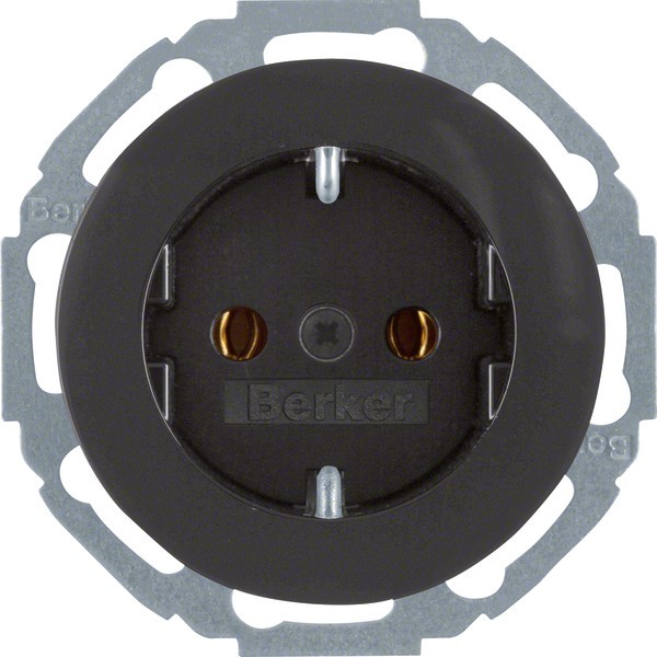 Berker SCHUKO-Steckdose sw/gl 47452045 Berker SCHUKO-Steckdose sw/gl 47452045 von Berker