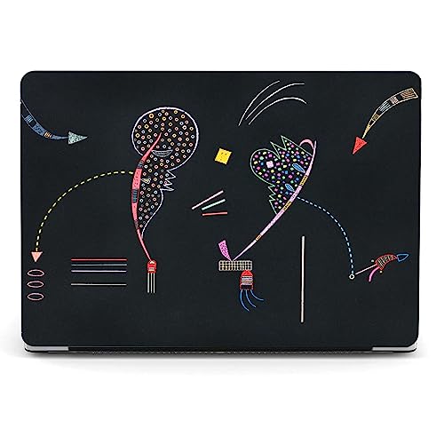Berkin Arts Hülle für 13.5" Microsoft Suface Laptop 5/4/3/2 Alcantara Tastatur, Modell 1769/1867/1958/1950 mit Tastaturschutz & Displayschutz Naive Kunst Illustriert(Kandinsky - Zwei Seiten) von Berkin Arts