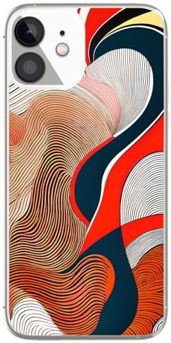 Berkin Arts Klar Magsafe Hülle Kompatibel mit iPhone 12/ iPhone 12 Pro mit Memphis Design Durchsichtig Schützender Stoßfänger Geometrische abstrakte minimalistische Moderne Kunst von Berkin Arts