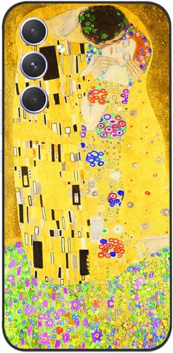 Berkin Arts Kompatibel mit Samsung Galaxy A54 5G Hülle Silikon Handyhülle Gelbe leichte Blüte (Gustav Klimt-Der Kuss) von Berkin Arts