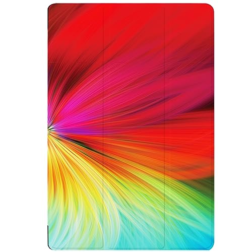 Berkin Arts Kompatibel mit Samsung Galaxy Tab A8 Hülle 10.5 Zoll Modell SM-X200/X205/X207 Hülle Premium-Lederbezug Farbfeld Regenbogenschema Schillernd verspielt von Berkin Arts