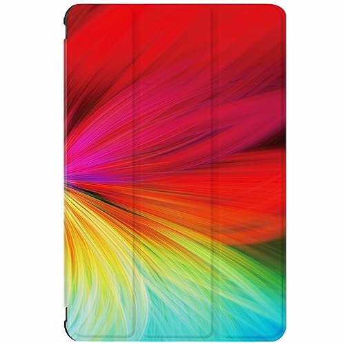 Berkin Arts Kompatibel mit Samsung Galaxy Tab S8/S7 Hülle 11 Zoll Modell SM-X700/X706/T870/T875/T878 Hülle Premium-Lederbezug Farbfeld Regenbogenschema Schillernd verspielt von Berkin Arts