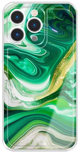 Berkin Arts Kompatibel mit iPhone 15 Pro Hülle Clear Klare TPU Cover Marmor Design geometrisch künstlerisch bunt ausdrucksstark von Berkin Arts