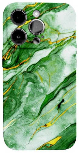 Berkin Arts Kompatibel mit iPhone15 Pro Max Hülle Klare Abdeckung Cloisonnismus Grüner Marmor und Gold Futurismus Marmor Hintergrund Purismus von Berkin Arts