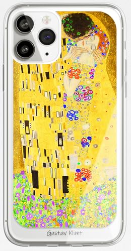 Berkin Arts Kompatible iPhone 11 Pro Hülle Klares Transparentes TPU Cover Gelbes leichtes Blühen (Gustav Klimt-Der Kuss) von Berkin Arts