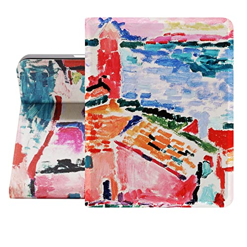 Berkin Arts iPad Air 4./5. Generation Hülle (10.9 Zoll) 2020/2021 Folio Case Premium-Lederbezug Fauvismus Lebendig, ausdrucksstark, farbenfroh (Matisse-Ansicht von Collioure) von Berkin Arts