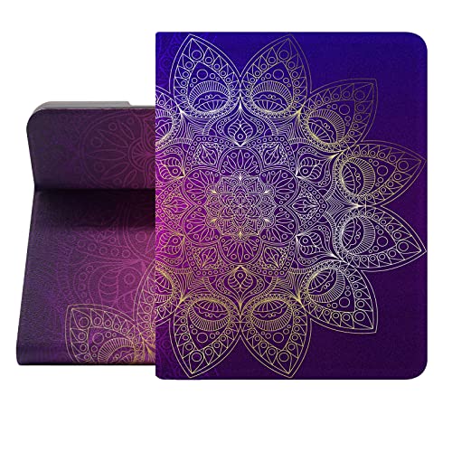Berkin Arts Kompatibel mit iPad Mini 6. Generation Hülle (8.3 Zoll) 2021 A2568/A2569 Folio Case Premium-Lederbezug Holographie Kunstvolle Designs Indigo-okkultes Muster Komplizierte Galaktik von Berkin Arts